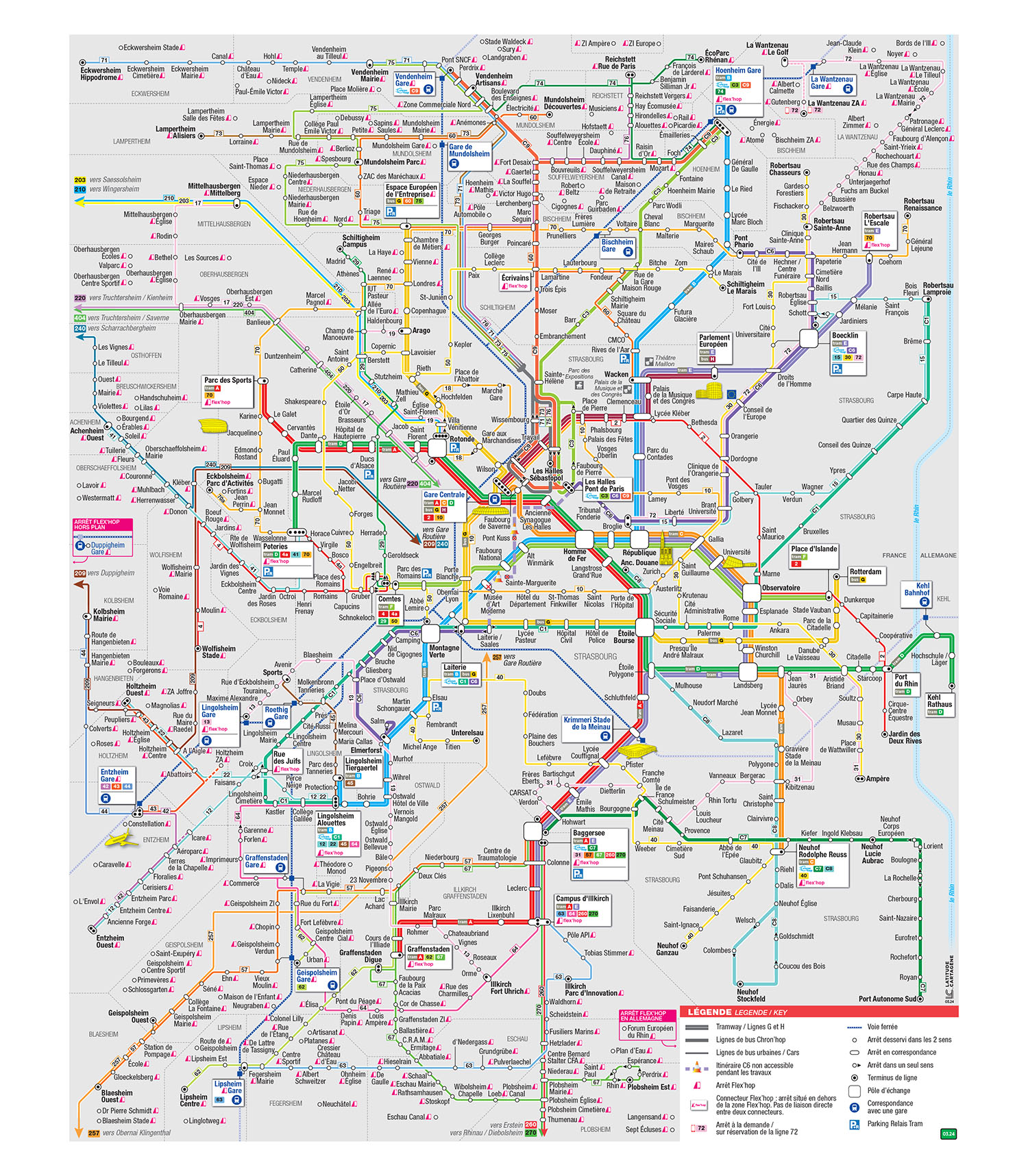 Full CTS network map of Strasbourg